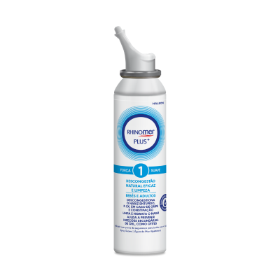 7538884 Rhinomer Plus+ Spray Nasal Força 1 Suave 200ml | Água do Mar para Bebés e Adultos