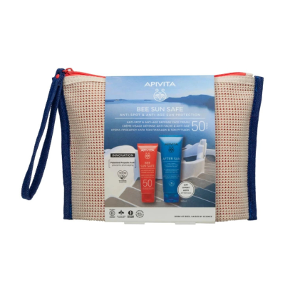 Apivita Bee Sun Creme ManchasSPF50+Pós-Solar+Bolsa | Farmácia d'Arrábida