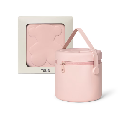 TOUS Bolsa Térmica Bebé Cooler Rosa |  100% Silicone | Para Biberões e Lanches