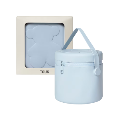 TOUS Bolsa Térmica Bebé Cooler Azul-celeste |  100% Silicone | Para Biberões e Lanches