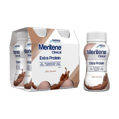 7531541 Meritene Clinical Extra Protein Chocolate 4x200ml | Para desnutrição ou necessidades aumentadas