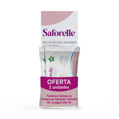 7584821  Saforelle Pack Solução Lavante 250ml + 20 Toalhetes Íntimos
