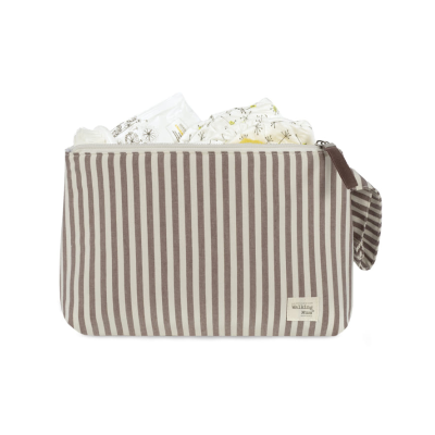 Walking Mum Necessaire Praliné Strips Moka 26cm | Farmácia d'Arrábida