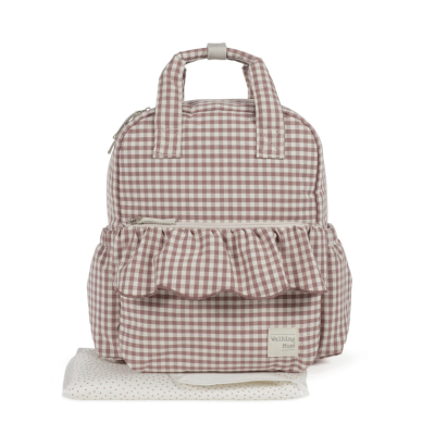 Walking Mum Mochila Maternidade Praliné Vichy Moka | Muda fraldas incluído