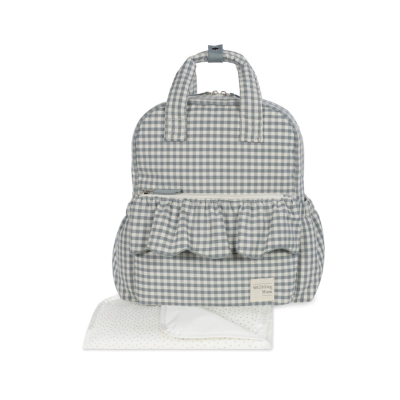 Walking Mum Mochila Maternidade Praliné Vichy Matcha | Muda fraldas incluído