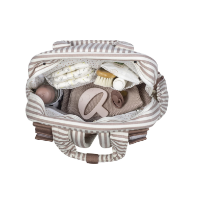 Walking Mum Mochila Maternidade Praliné Strips Moka | Farmácia d'Arrábida