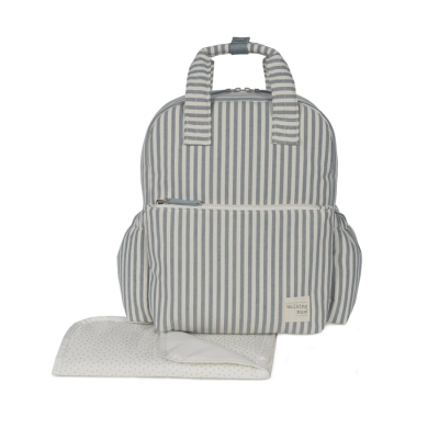 8435748609215 Walking Mum Mochila Maternidade Praliné Strips Matcha | Muda fraldas incluído