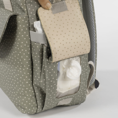 Walking Mum Mochila Maternidade Polka Dot Poppy Moss | Farmácia d'Arrábida