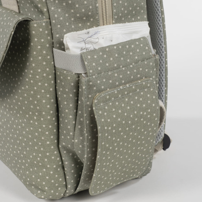 Walking Mum Mochila Maternidade Polka Dot Poppy Moss | Farmácia d'Arrábida