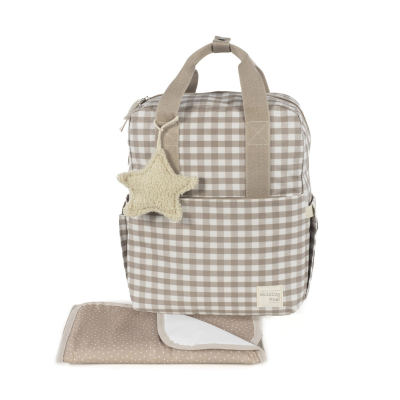 Walking Mum Mochila Maternidade Caetana Sand | Muda fraldas incluído