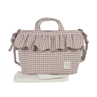 8435748609147 Walking Mum Mala Maternidade Praliné Vichy Moka | Padrão Quadrados