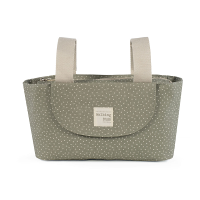 Walking Mum Saco Organizador Polka Dot Poppy Moss | Para colocar no carrinho do bebé