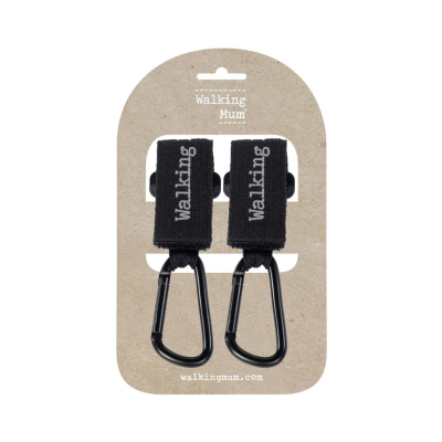 Walking Mum Ganchos Pretos Carrinho Bebé 2 Uni. | Farmácia d'Arrábida