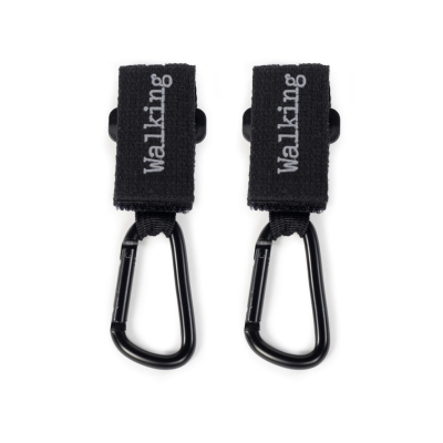 8435748601691 Walking Mum Ganchos Pretos Carrinho Bebé | 2 Unidades