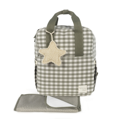 Walking Mum Mochila Maternidade Caetana Stone | Muda fraldas incluído