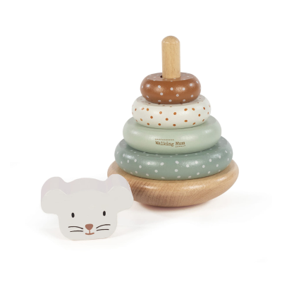 Walking Mum Anéis Madeira para Empilhar Rato Poppy | Farmácia d'Arrábida