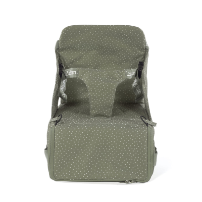 8435748603176 Walking Mum Cadeira Refeição Portátil Polka Dot Poppy Moss +6Meses