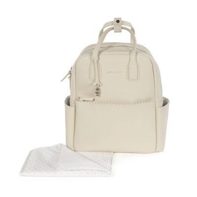 Pasito a Pasito Mochila Maternidade Icon Cream 38cm | Elegante e Prática