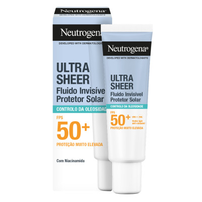 7562561 Neutrogena Ultra Sheer Protetor Solar Fluido Invisível Oil-Control FPS 50+ 50ml | Pele Oleosa e Acneica