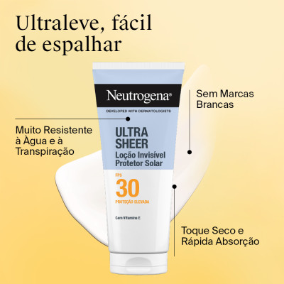 Neutrogena Ultra Sheer Protetor Solar Fluido Invisível Hidra FPS50 50ml | Farmácia d'Arrábida