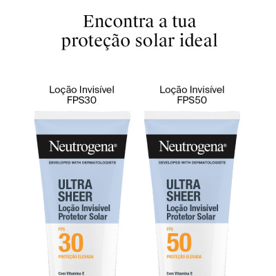 Neutrogena Ultra Sheer Protetor Solar Fluido Invisível Hidra FPS50 50ml | Farmácia d'Arrábida