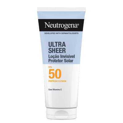 7562587 Neutrogena Ultra Sheer Protetor Solar Loção Invisível Corpo FPS50 200ml | Hidrata e Protege