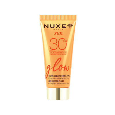 7611335 Nuxe Sun Fluido Solar Glow Rosto SPF30 40ml | Efeito Bronzeado Natural e Radiante