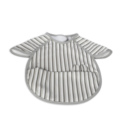 8435748606733 Walking Mum Babete Manga Curta Botton Strips | Tecido Impermeável