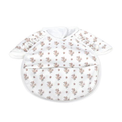 Walking Mum Babete Manga Curta Botton Flowers | Tecido Impermeável