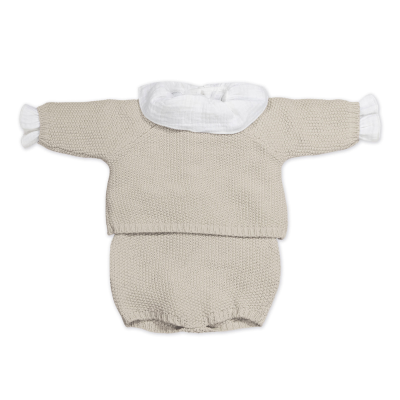 8435748606580 Pasito a Pasito Conjunto Recém-Nascido Bege