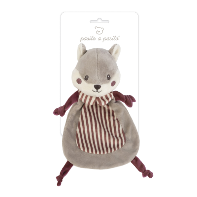 Pasito a Pasito Doudou Esquilo Cherry Strips 21cm | Farmácia d'Arrábida