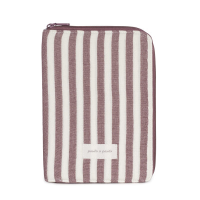 Pasito a Pasito Porta Documentos Cherry Strips | 100% Algodão 17x25x2 cm