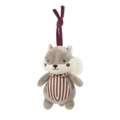 8435748607297 Pasito a Pasito Peluche Musical Esquilo Cherry Strips 20cm | Melodia Suave | +0 Meses