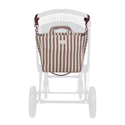 Pasito a Pasito Saco Muda Fraldas Cherry Strips com Trocador | Farmácia d'Arrábida