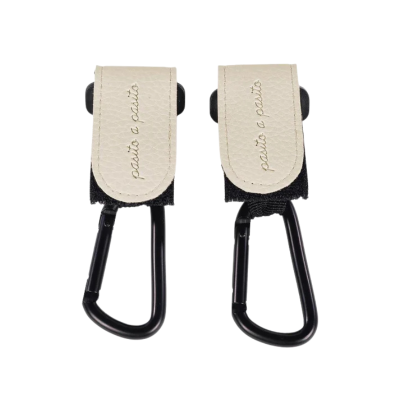 8435748601561 Pasito a Pasito Ganchos para Carrinho Bebé Icon Cream | 2 Unidades | Até 5 kg Cada