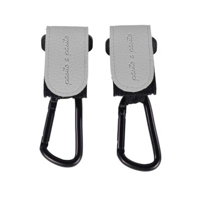 8435748601578 Pasito a Pasito Ganchos para Carrinho Bebé Icon Smoke | 2 Unidades | Até 5 kg Cada