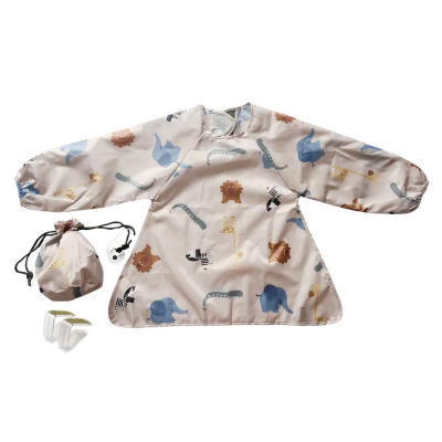 4426068891521 Noui Noui Babete Safari com Mangas | Impermeável com Clipes para Fixar na Mesa