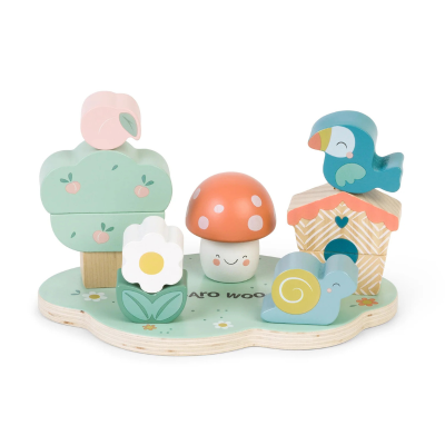 8424568033386 Saro Jardim Empilhável Madeira +12M | Estimula Coordenação e Criatividade