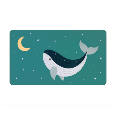 Monnëka Toalha de Praia Whale Teal | Microfibra 160x90cm | Secagem Rápida