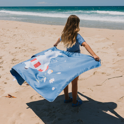 Monnëka Toalha de Praia Hippos Microfibra 160cm | Farmácia d'Arrábida