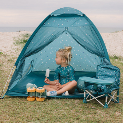 Monnëka Tenda Infantil Whale Teal UPF50+ e Mosquiteiro | Farmácia d'Arrábida
