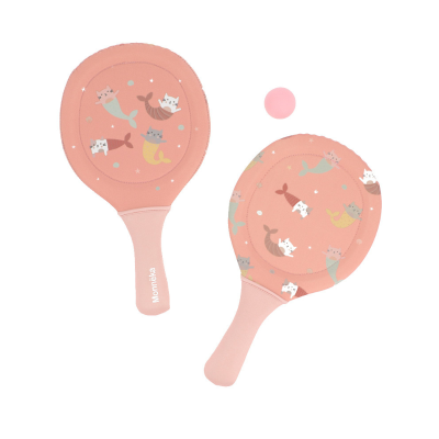 8434149813184 Monnëka Raquetes de Neoprene Mermaid Cats | 2 Raquetes + Bola | +3 Anos