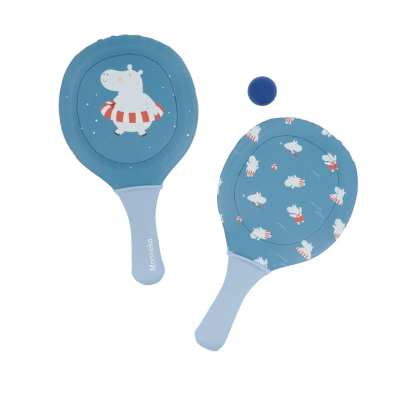 8434149806612 Monnëka Raquetes de Neoprene Hippos | 2 Raquetes + Bola | +3 Anos