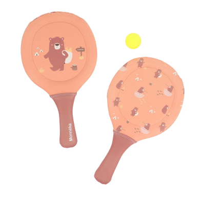 Monnëka Raquetes de Neoprene Camping | 2 Raquetes + Bola | +3 Anos