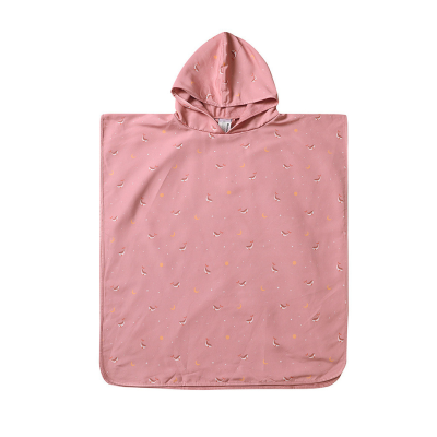 8434149877445 Monnëka Poncho de Praia Whale Pink S 60x60cm | 1-3Anos | Secagem Rápida