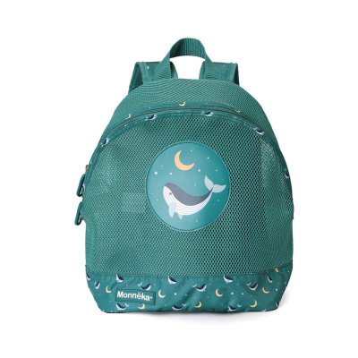 8434149306976 Monnëka Mochila Anti-Areia Whale Teal 30cm | Impermeável | 3 a 10 Anos