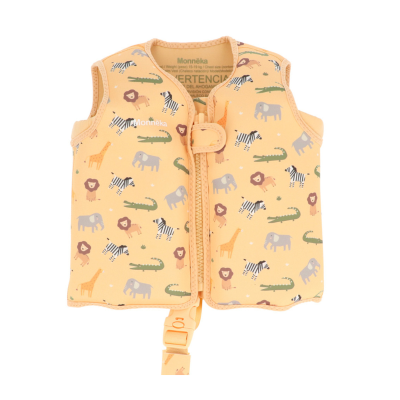 Monnëka Colete Flutuante Wild Animals 2-3 Anos | Ideal para aprendizagem da natação