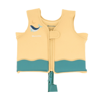Monnëka Colete Flutuante Whale Teal 3-6 Anos | Ideal para aprendizagem da natação