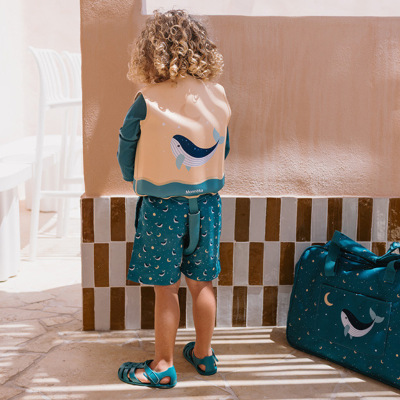 Monnëka Colete Flutuante Whale Teal 3-6 Anos | Farmácia d'Arrábida