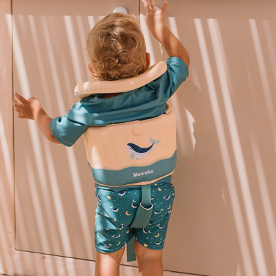 Monnëka Colete Flutuante Aprendizagem Whale Teal 1-2A | Farmácia d'Arrábida